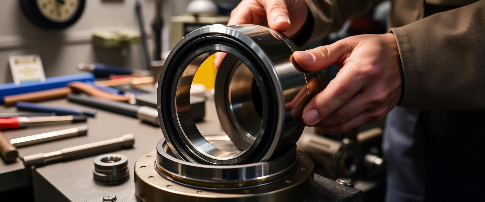 Mechanical seal refurbishment in progress