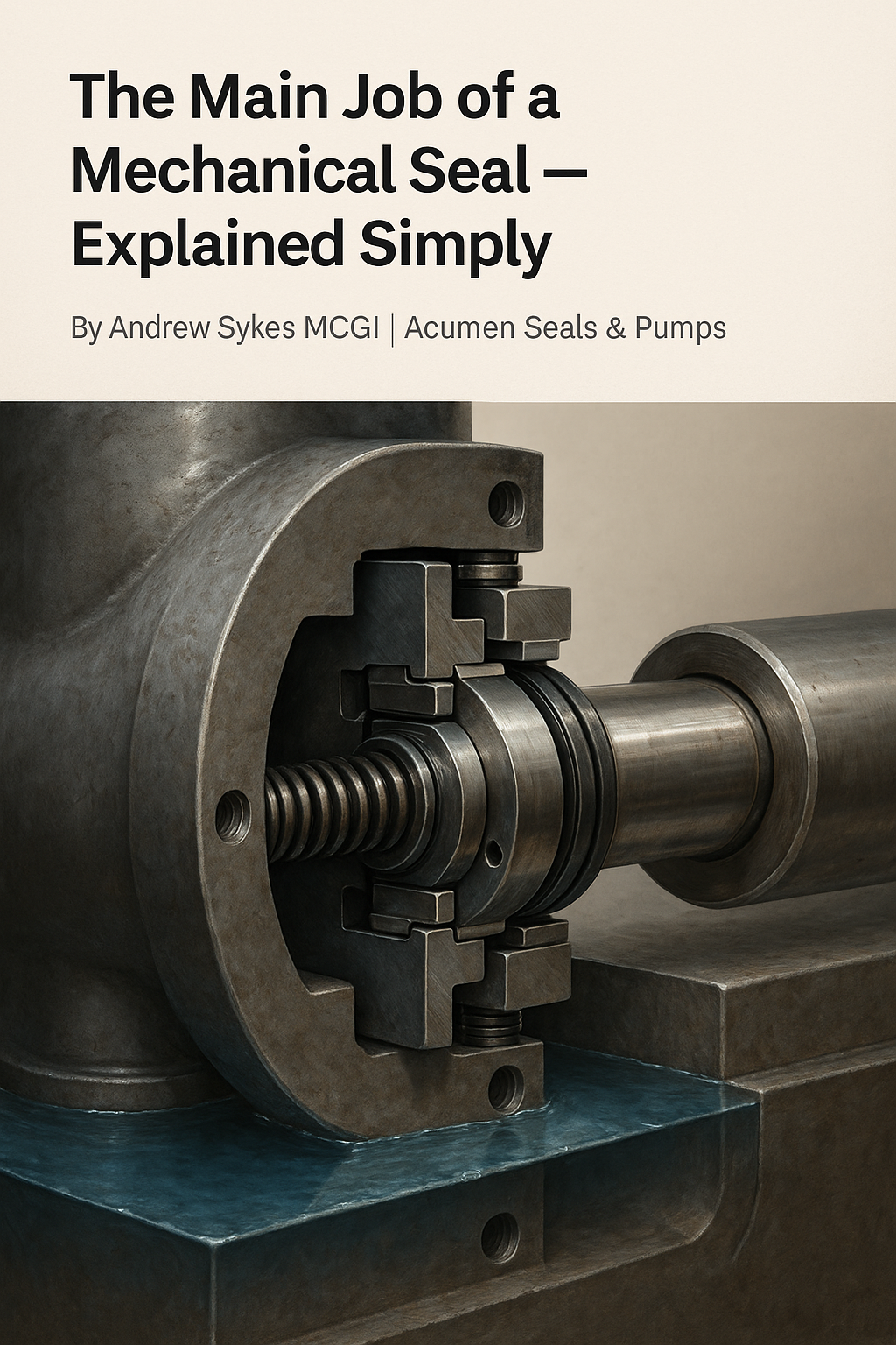 Engineers examining mechanical seals - The Main Job of a Mechanical Seal, Explained Simply